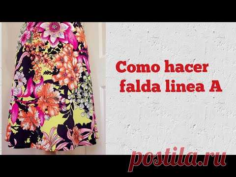 Como hacer molde para falda linea A