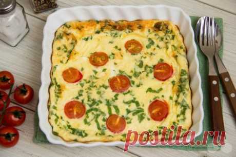 Омлет с помидорами и сыром в духовке – простой и вкусный рецепт с фото (пошагово)