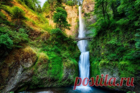 Величественный водопад Малтнома (США) — Путешествия