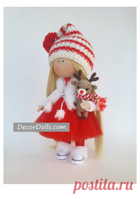 Christmas Art Doll, Winter Gift Doll, Soft Fabric Doll, Decor Baby Dol – Decor Dolls