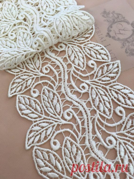 Ivory Lace Trimming by the yard French Lace Alencon Lace Bridal Gown lace Wedding Lace White Lace Veil lace Garter lace - MommyGrid.com