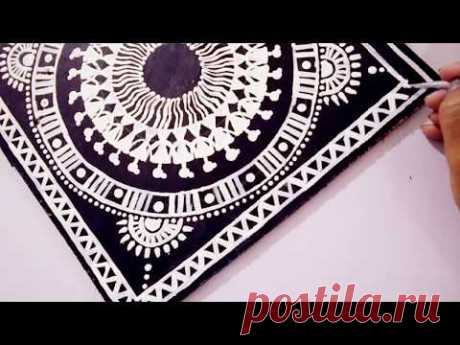 (7) warli art | decorative wall painting |easy home decor ideas - YouTube