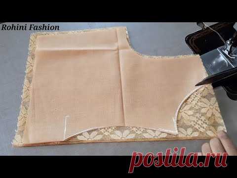 Net blouse design|cutting and stitching back neck