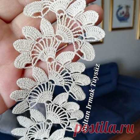 Ленточное кружево крючком