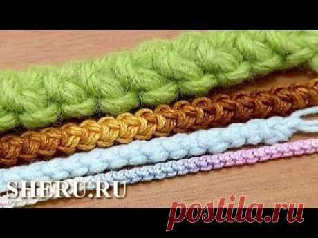 Crochet Romanian Lace Урок 47 Шнур гусеничка вязаный крючком видео