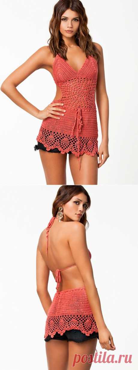 Crochet Beach Dress - Club L - Coral - Beach Wear - Swimwear - Women - Nelly.com Uk