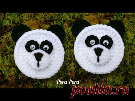 Crochet Panda Bear I Crochet Bear I Crochet Animal Applique