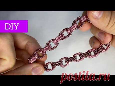 Крутая Цепь из бисера Как сделать мастер-класс Beaded chains tutorial