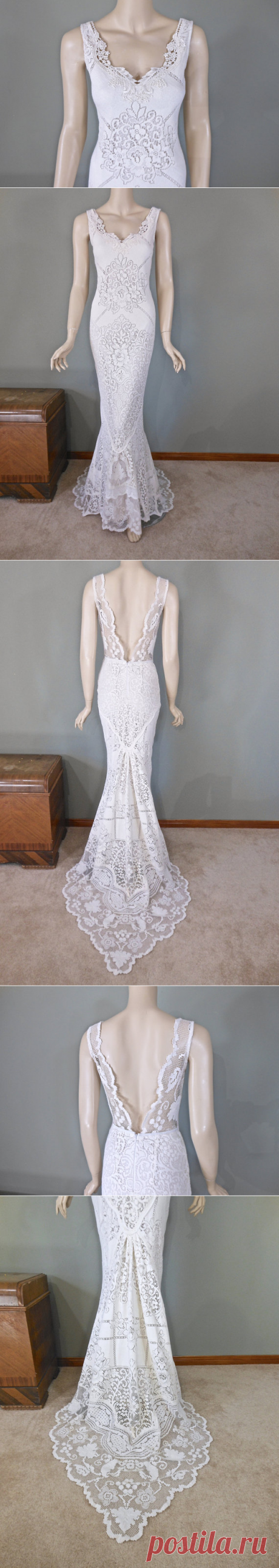 Bohemian Wedding Dress IVORY Lace Wedding Dress от MuseyClothing