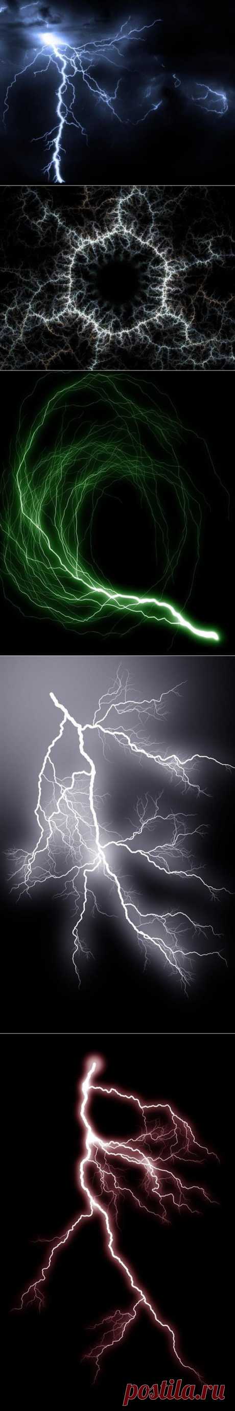 Lightning Textures and Brushes for Photoshop | PSDDude