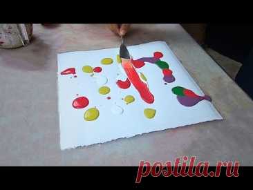 Simple Abstract Art | Abstract Painting on Paper | Fun and Easy Techniques | step by step