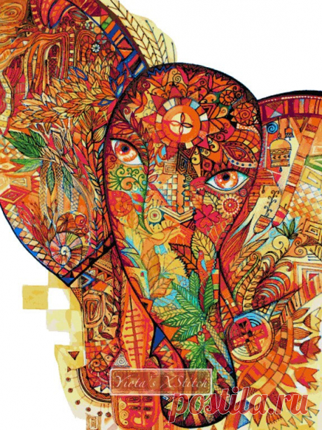 Red India elephant large cross stitch kit Red India elephant , extra large and advanced counted cross stitch kit.Counted cross stitch kit with whole stitches only. Colours: 48Note: the design is not printed on the fabric. Measures: Size for 14ct aida &amp; 28ct evenweave: 85 x 114 cm (33.5 x 44.8 in)Size for 16ct aida: 74 x 100 cm (29.3 x 39.2 in)Size for 18ct