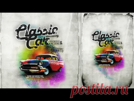 How To Create Creative Poster Abstract background In Photoshop