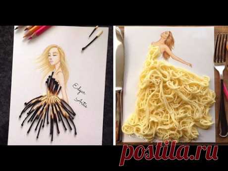 Part 1 Armenian Fashion Illustrator Creates Stunning Dresses From Everyday Objects