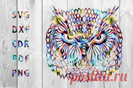 Owl Zentangle Vector files Owl Silhouette Owl Clipart | Etsy