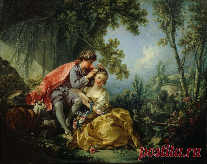 Amazon.com: Oil Painting 'Francois Boucher - The Four Seasons-Spring, 1755' 16 x 20 inch / 41 x 51 cm, on High Definition HD canvas prints is for Gifts And Game Room, Kids Room And Living Room Decoration, offers: Posters & Prints