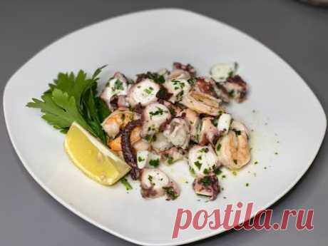 Как приготовить осьминога? Легко и просто, салат с осьминогом! #осьминог #итальянская #кухня рецепты