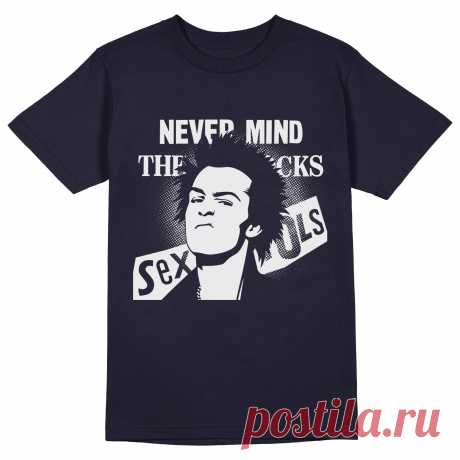 Мужская футболка «Сид Вишес. Sid Vicious. Sex Pistols. Punk. Панк.» цвет темно-синий - дизайнер принта Kaplio