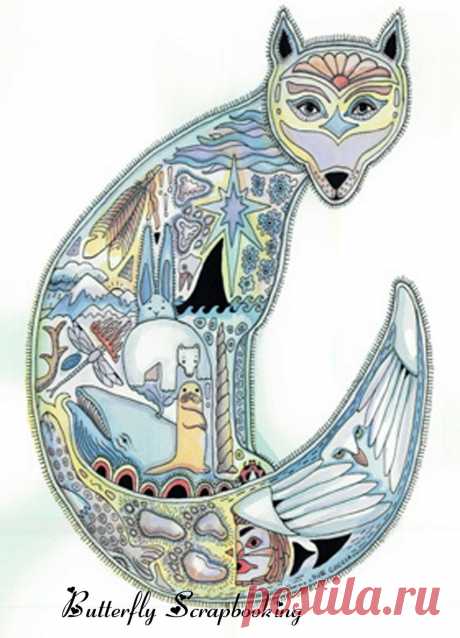 ARCTIC Fox Animal espíritu se aferran Desmontado sello de goma tierra Arte Sue Coccia Nuevo | eBay