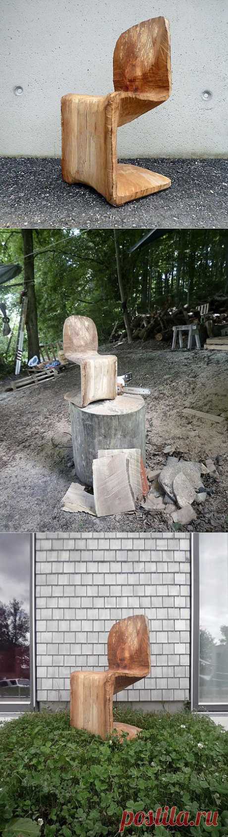 Деревянный стульчик от Матиаса Брендмайера (Matthias Brandmaier) - для дачных умельцев.