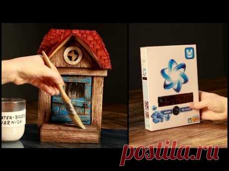 ❣DIY Rustic Fairy Door Lamp Using Cardboard Boxes❣ - YouTube