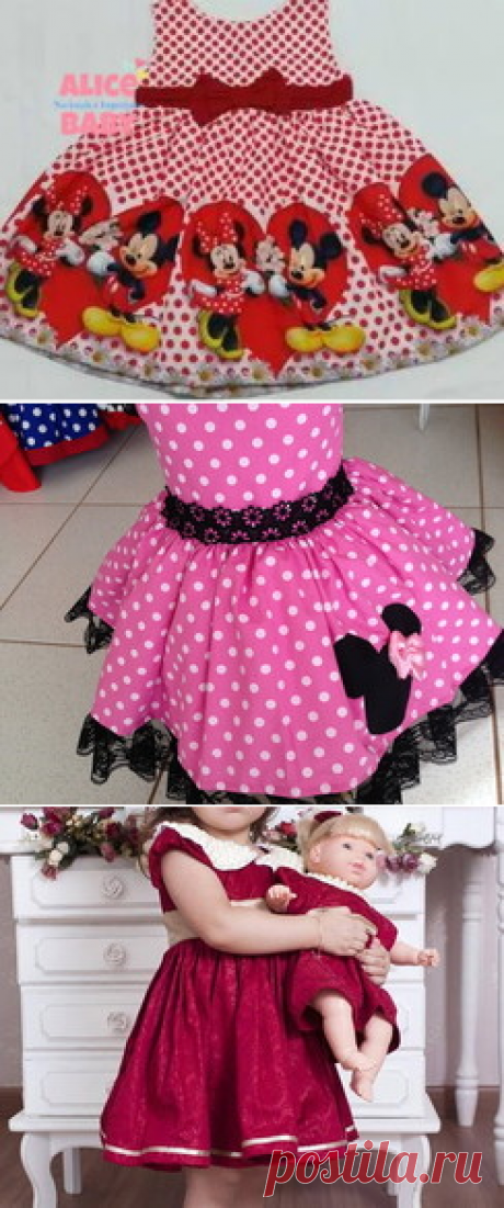 Vestido de Festa Infantil Minnie | Elo7
