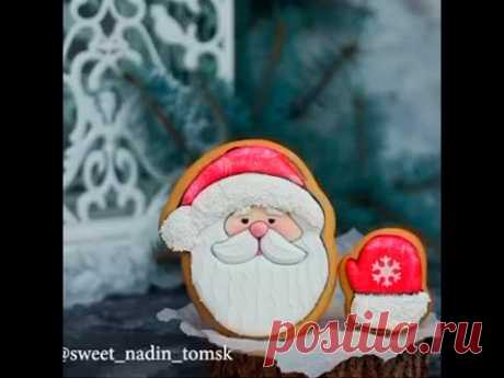 Мастер-класс новогодний пряник Дед Мороз/ Санта Клаус от Сладкой Надин Свит Надин Томск