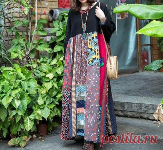 Womens cotton boho maxi dress Loose Fitting dresses high | Etsy 【Fabric】 cotton 【Color】 Black, Red 【Size】 Shoulder width is not limited Shoulder width + sleeve length 66cm / 26 Bust 150cm/ 58 Cuff around 27cm / 11 Length 132cm/ 51  Have any questions please contact me and I will be happy to help you.