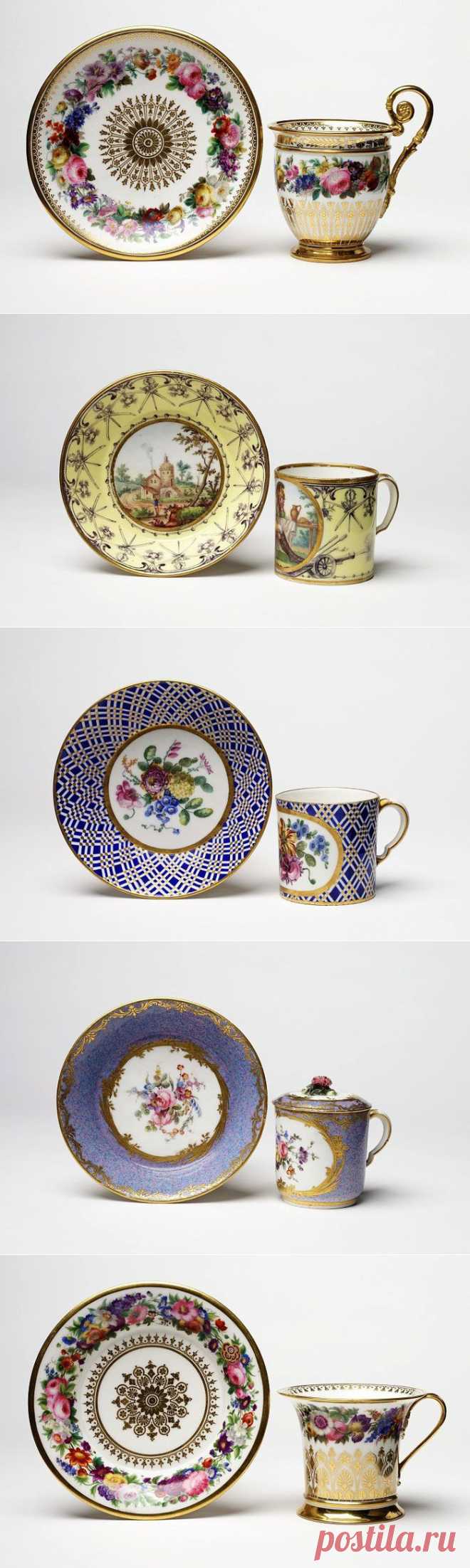 Французские фарфоровые чашки 18-19 век