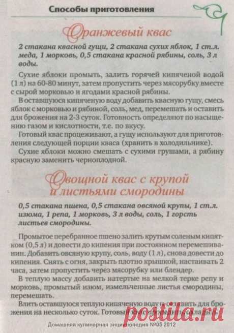 Оранжевый квас. Овощной квас с крупой и листьями смородины