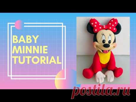 Baby Minnie Mouse Fondant Cake Topper Tutorial