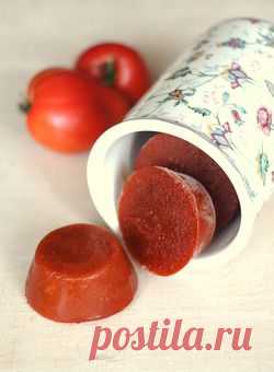 Быстрое томатное пюре, заморозка - кулинарный рецепт.