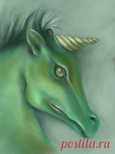 Green Water Horse Unicorn by MM Anderson Green Water Horse Unicorn Painting by MM Anderson