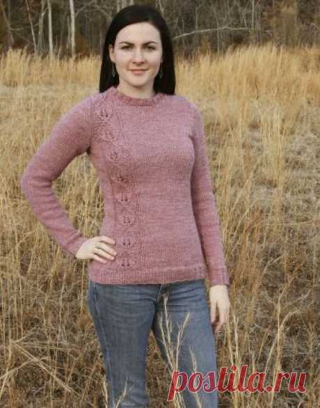 Пуловер Waiting for Spring Вязаный спицами женский пуловер Waiting for Spring, с описанием на русском языке.