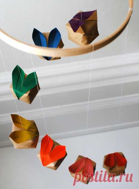 Зайчики оригами. Игрушки из цветной бумаги. | ИГРУШКИ СВОИМИ РУКАМИ