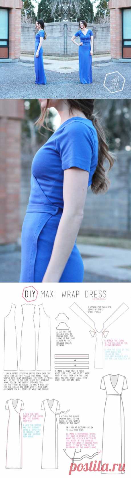 DIY maxi wrap dress