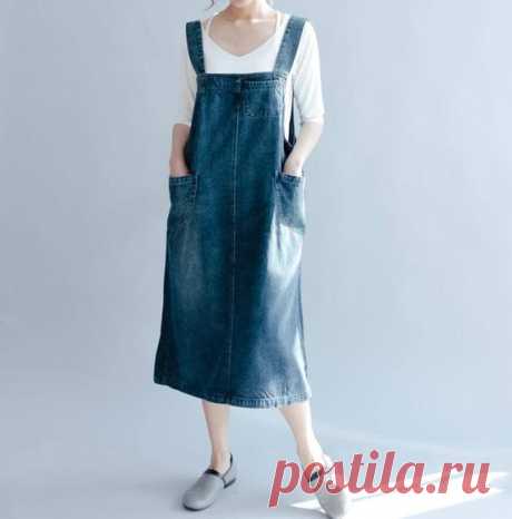 Cotton dress, summer dress, sleeveless tank dress, denim strap dress, womens dresses 【Fabric】  Cotton 【Color】 Blue,black 【Size】  Shoulder width is not limited Bust 106cm / 41.3 Clothing length 105cm / 41  Have any questions please contact me and I will be happy to help you.