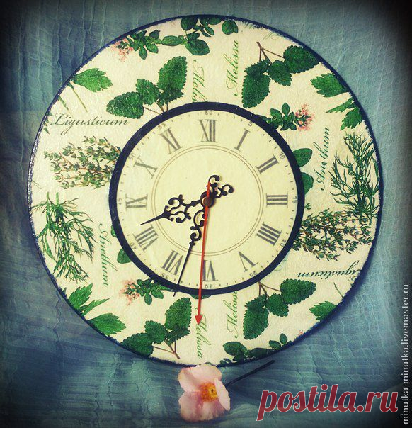 Мастерим часы из виниловой пластинки "Ароматные травы" - Ярмарка Мастеров - ручная работа, handmade