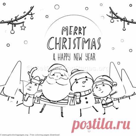 1 Merry Christmas Card Coloring Pages &amp;#8211; GetColoringPages.org