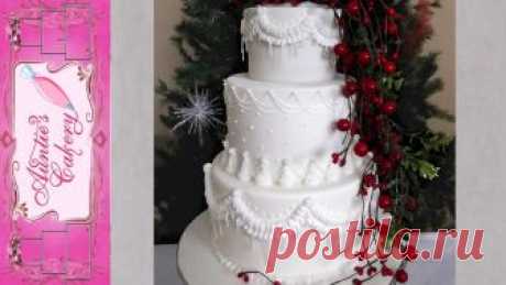 Winter Wedding Cake 'Tis the season for winter weddings! I enjoyed designing and decorating this practice cake. The "Cake" is actually foam. This, like many of my videos, is for...