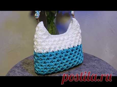 Easy to make and cool crochet bag Легкий візеррунок та крута сумка