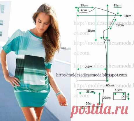 VESTIDO CASUAL ESTAMPADO MALHA - Moldes Moda por Medida