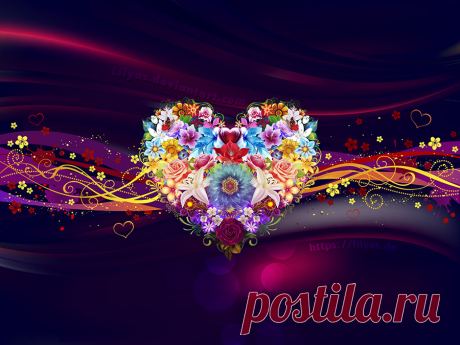 Flower Heart Wallpaper by Lilyas on DeviantArt