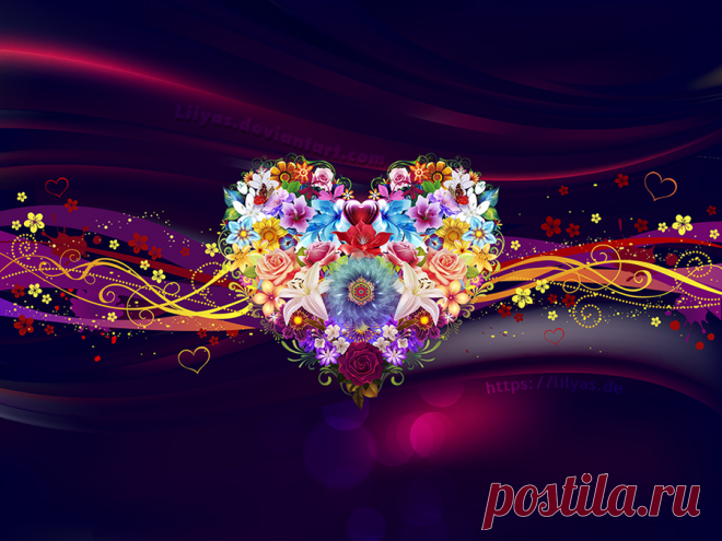 Flower Heart Wallpaper by Lilyas on DeviantArt