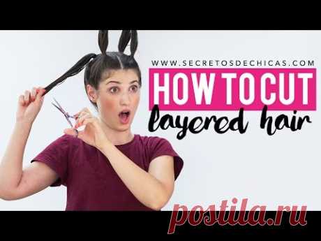How to cut layered hair with ponytails | Haircut women