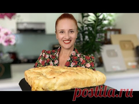 Итальянский Хлеб ФОКАЧЧА с сыром и луком Вкуснейшая итальянская лепешка