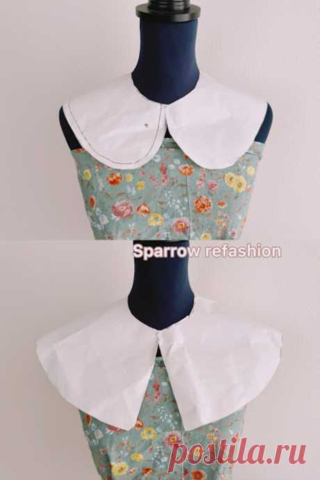 Oversized Collar Pattern for Any Dress or Top - Sparrow Refashion: A Blog for Sewing Lovers and DIY Enthusiasts