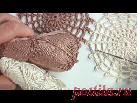 SUPER Easy!!! Spider Web Motif/Step By Step How to Crochet & Join/Crochet Motif Video Pattern