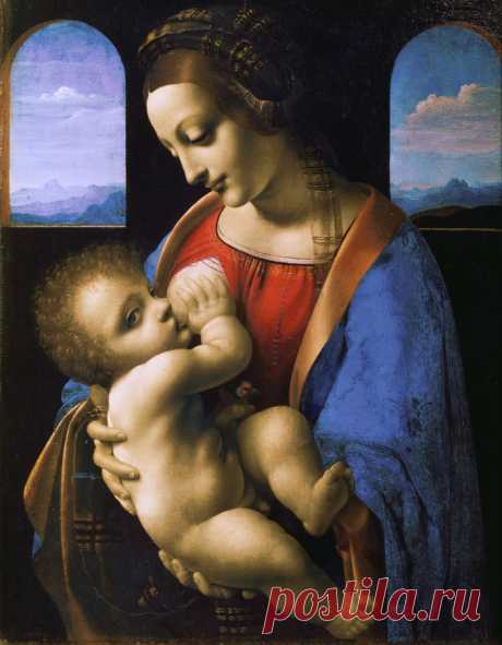 Леонардо да Винчи. Мадонна с Младенцем (Мадонна Литта)