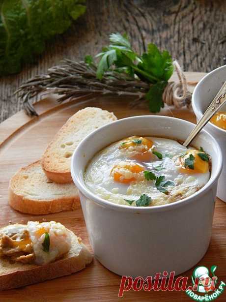 Грибное пюре с яйцами-кокот – кулинарный рецепт